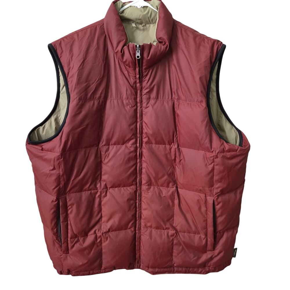 Eddie Bauer Goose‎ Down Reversible Puffer Vest Size XL Insulated Nylon Gorpcore